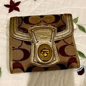 Coach trifold wallet